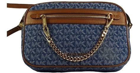 denim blue michael kors purse|Michael Kors denim crossbody bag.